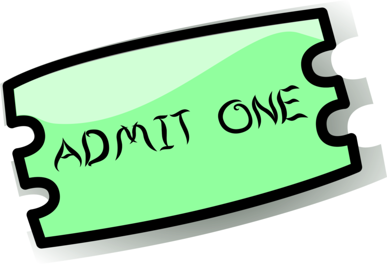 admit one ticket